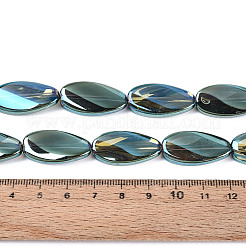 Electroplate Transparent Glass Beads Strands&nbsp;EGLA-N055-02H