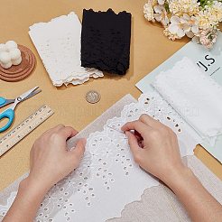 3 Colors Cotton Embroidery Flower Wavy Edged Lace Ribbons&nbsp;OCOR-AR0001-78