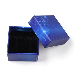 Starry Sky Pattern Cardboard Jewelry Boxes&nbsp;CBOX-WH0003-15A