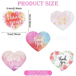 Coated Paper Thank You Greeting Card&nbsp;DIY-FS0007-76E