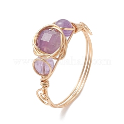 Natural Gemstone Finger Rings&nbsp;RJEW-JR00989