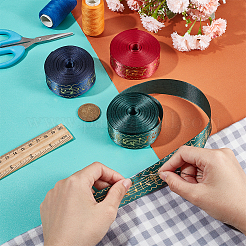35.58~36 Yards 3 Colors Laser Style Polyester Satin Ribbons&nbsp;OCOR-PH0002-41