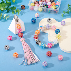 42Pcs 14 Colors Resin Rhinestone Beads&nbsp;RESI-TA0004-70