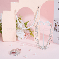 3Pcs Iron & Alloy Rhinestones Boot Strap Chains and Alloy Shoes Charms&nbsp;HJEW-DR00258