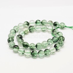 Dyed Round Natural Crackle Quartz Beads Strands&nbsp;G-K084-8mm-04A