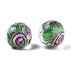 Handmade Gold Sand Lampwork Beads&nbsp;LAMP-S194-001D