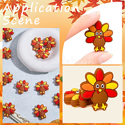 10Pcs Thanksgiving Day Food Grade Eco-Friendly Silicone Beads&nbsp;SIL-SP0001-10