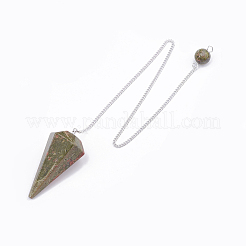 Natural & Synthetic Mixed Stone Hexagonal Pointed Dowsing Pendulums&nbsp;G-T097-07