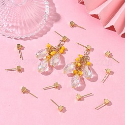 SHEGRACE Brass Cube Stud Earring Findings&nbsp;XGR0106G-121G