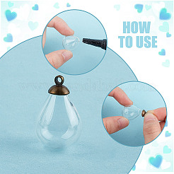 9Pcs 3 Styles Alloy Bead Cap Pendant Bails&nbsp;FIND-DR0001-20A