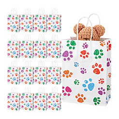 Rectangle with Paw Print Pattern Paper Storage Bags with Handle&nbsp;ABAG-WH0046-38A