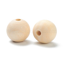 Natural Unfinished Wood Beads&nbsp;WOOD-XCP0001-19A