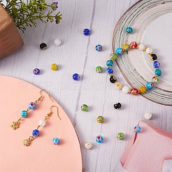 100Pcs 10 Style Handmade Lampwork Beads&nbsp;GLAA-SZ0001-86