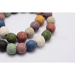Natural Lava Rock Bead Strands&nbsp;G-L435-03-10mm