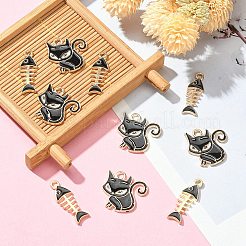 10Pcs 2 Styles Alloy Enamel Pendants&nbsp;ENAM-YW0003-15