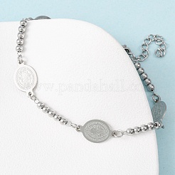 Religion 304 Stainless Steel Link Bracelets&nbsp;BJEW-F524-04A-P