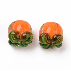 Autumn Theme Handmade Bumpy Lampwork Beads&nbsp;LAMP-S194-014