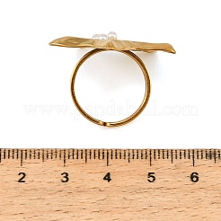 304 Stainless Steel Cuff Open Rings for Women&nbsp;SA-CBAF040-03G