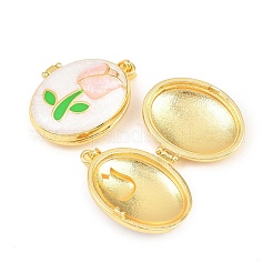 Brass Locket Pendants&nbsp;KK-D232-09G