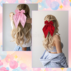 5Pcs 5 Colors Bowknot Polyester Hair Barrettes&nbsp;PHAR-SP0001-18A