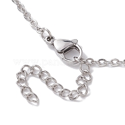 3 Pcs 201 Stainless Steel Crystal Stone Cage Pendant Necklaces&nbsp;NJEW-JN04749