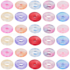 100Pcs 10 Colors Transparent Spray Painted Glass European Beads&nbsp;GLAA-SC0002-98