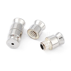Anti-Tarnish Rhodium Plated 925 Sterling Silver Screw Clasps&nbsp;STER-K173-12P