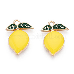 Golden Plated Alloy Enamel Pendants&nbsp;ENAM-T009-97-RS
