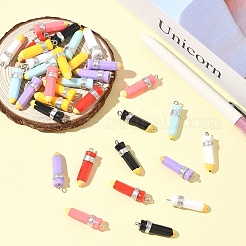 35Pcs 7 Colors Opaque Resin Pendants&nbsp;RESI-YW0005-52