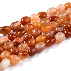 Natural Golden Silk Jade Beads Strands&nbsp;G-G018-16