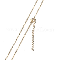 Brass Micro Pave Clear Cubic Zirconia Pendant Necklaces&nbsp;NJEW-H100-04G