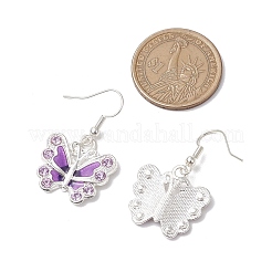 7 Pairs Brass Butterfly Dangle Earrings&nbsp;EJEW-JE06287