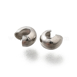 304 Stainless Steel Crimp Beads Covers&nbsp;STAS-P239-34P-03