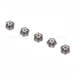 6-Petal Flower Tibetan Silver Bead Caps&nbsp;AA188