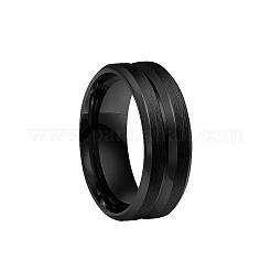 Grooved 201 Stainless Steel Finger Rings for Men&nbsp;WG2ADDA-09