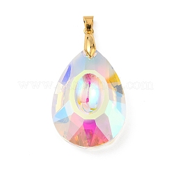 AB Color Plated Transparent Glass Pendants&nbsp;PALLOY-JF05676