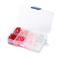 560Pcs 8 Style Transparent Spray Painted & Electroplate Transparent  Glass Beads&nbsp;GLAA-LS0001-07