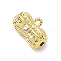 Brass Micro Pave Clear Cubic Zirconia Pendants&nbsp;KK-I476-03G