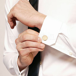 12Pcs 3 Colors Brass Cufflinks&nbsp;KK-GL0001-05