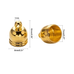 Brass Cord Ends&nbsp;KK-D217-10x8-G