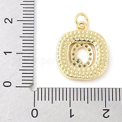 Rack Plating Brass Micro Pave Clear Cubic Zirconia Pendants&nbsp;KK-E102-33G-Q