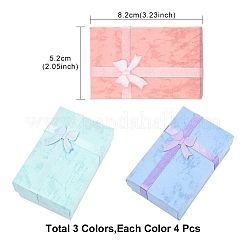 12Pcs 3 Colors Cardboard Paper Necklace Boxes&nbsp;CON-FS0001-18