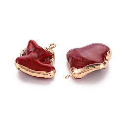 Electroplate Freshwater Shell Pendants&nbsp;SHEL-T018-12G-07