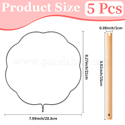 5Pcs Handmade Craft DIY Iron Fan Frames&nbsp;DIY-CN0003-62A