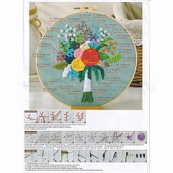 DIY Bouquet Pattern Embroidery Kit&nbsp;LS-DIY-O021-14A