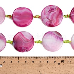Natural Banded Agate Coin Beads Strands&nbsp;GG-CBAE0EB-06B