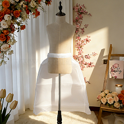 Polyester & Steel Wire Half Oval Wedding Dress Petticoat for Women&nbsp;DIY-WH0591-492A