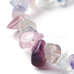 Natural Fluorite Chip Beads Stretch Bracelet&nbsp;BJEW-JB07118-01