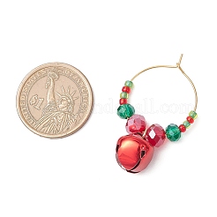Christmas Iron Bell Wine Glass Ornaments&nbsp;HJEW-MZ00306