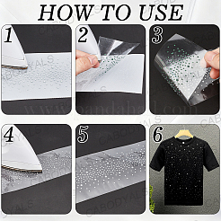 6Pcs Glitter Hotfix Resin Rhinestone&nbsp;DIY-CY0002-66A